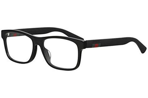 gucci gg 0176o 001 black plastic rectangle eyeglasses 56mm|Gucci GG0176OA Eyeglasses .